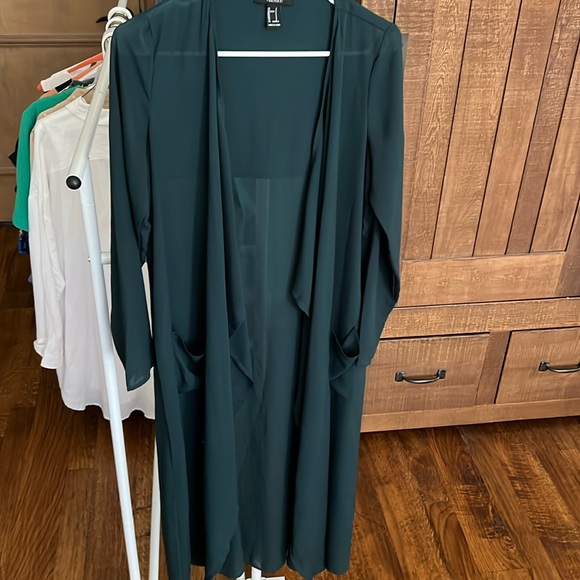Forever 21 Sweaters - Green Sheer Cartigan/wrap